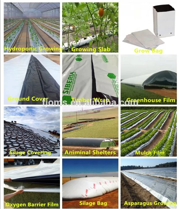 Mushroom greenhouse plastic cover panda film 8 mil Black white Agricultural film UV treated 10 m wide poly plastic sheet