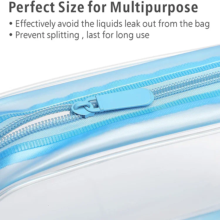 Waterproof Colorful Toilet Travel Pouch Tote Travel Toiletries Bags Portable Transparent PVC Cosmetic Bag