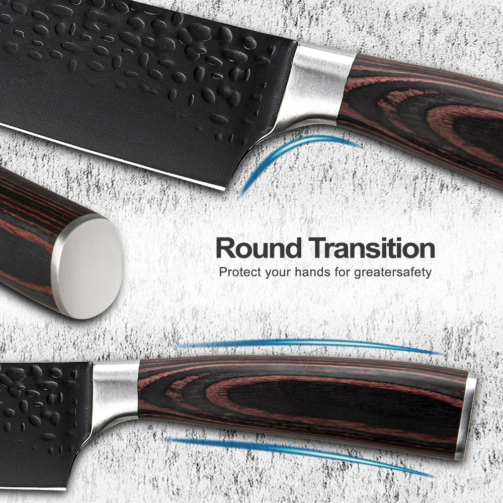 original design customized logo stainless steel santoku knife japanese chef knife with pakka wood handle