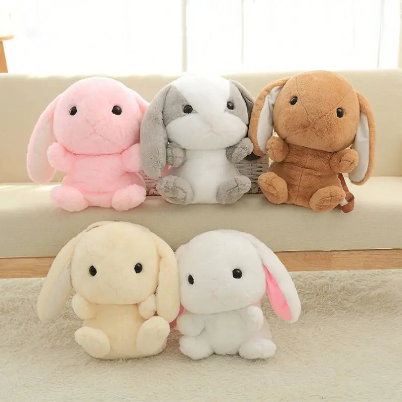 Plush Rabbit Backpack Japanese Kawaii Bunny Backpack Stuffed Rabbit Toy Children School Bag Gift Kids Toy For Little Girl R1062