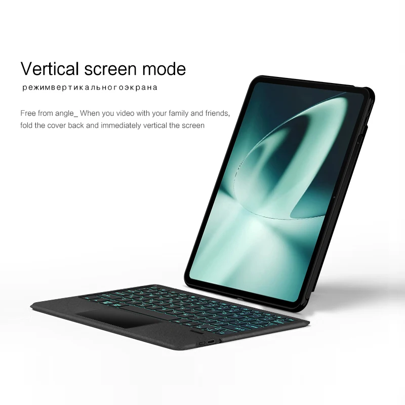 Keyboard Case For OnePlus Pad One Plus Pad 11.61 inch 2023 Tablet Cover Magnetic Detachable Wireless Keyboard Backlit TouchPad