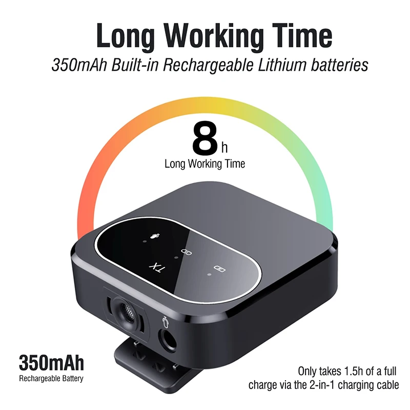 Outdoor Noise cancelling Broadcast Miniature Lapel Wireless Lavalier Microphone with external mic for Cell Phone dslr Camera