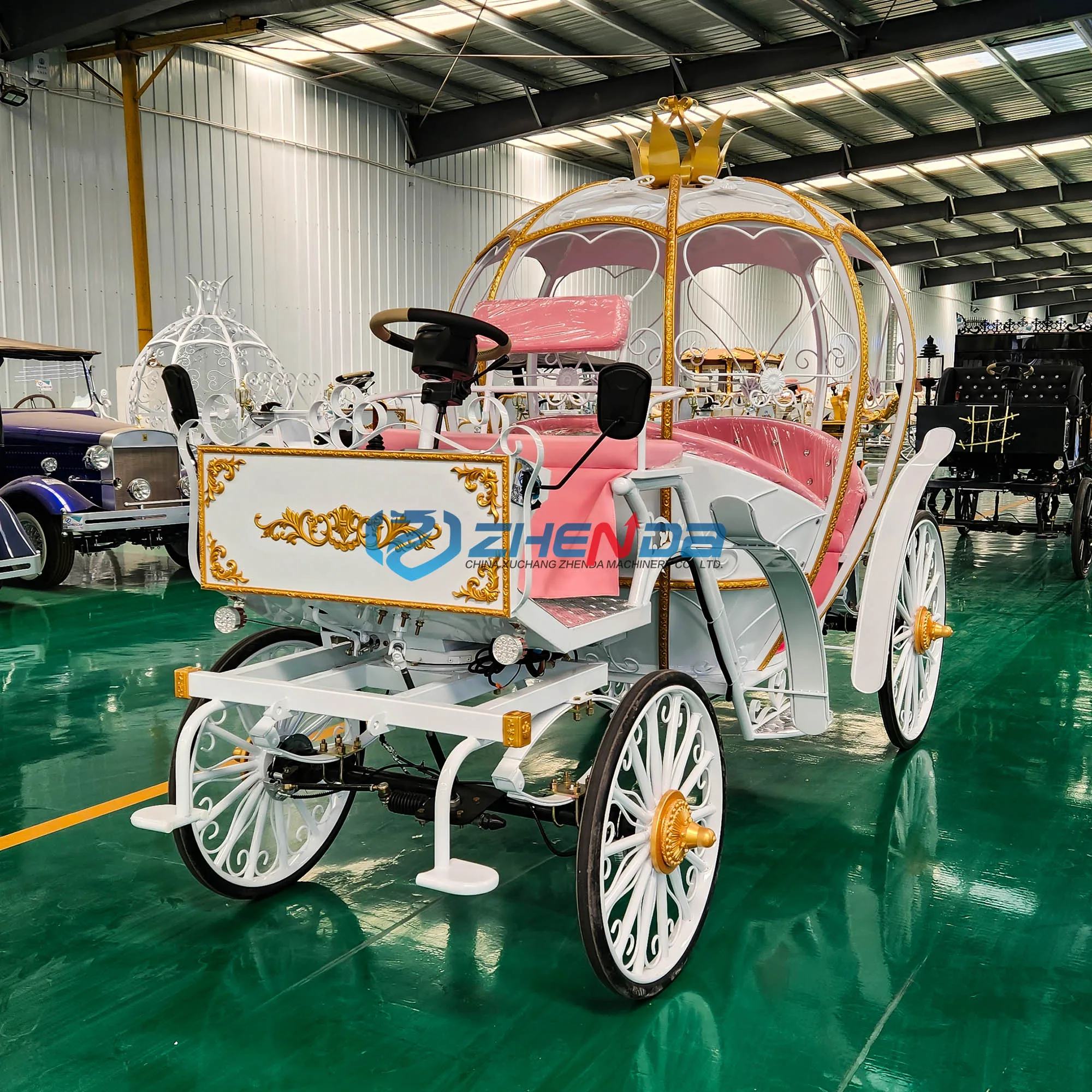 Cinderella Carriage Christmas Decoration Carriage Classical Pumpkin Horse Carriage Wedding Electric Cart