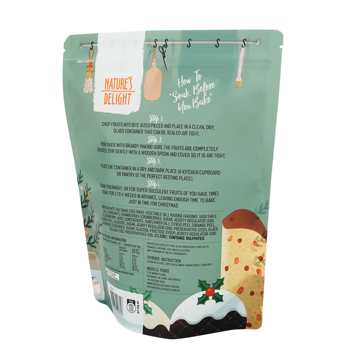 Various styles of customized printed bean rice popcorn gingerbread snack waterproof plastic stand-up bags with brand logo