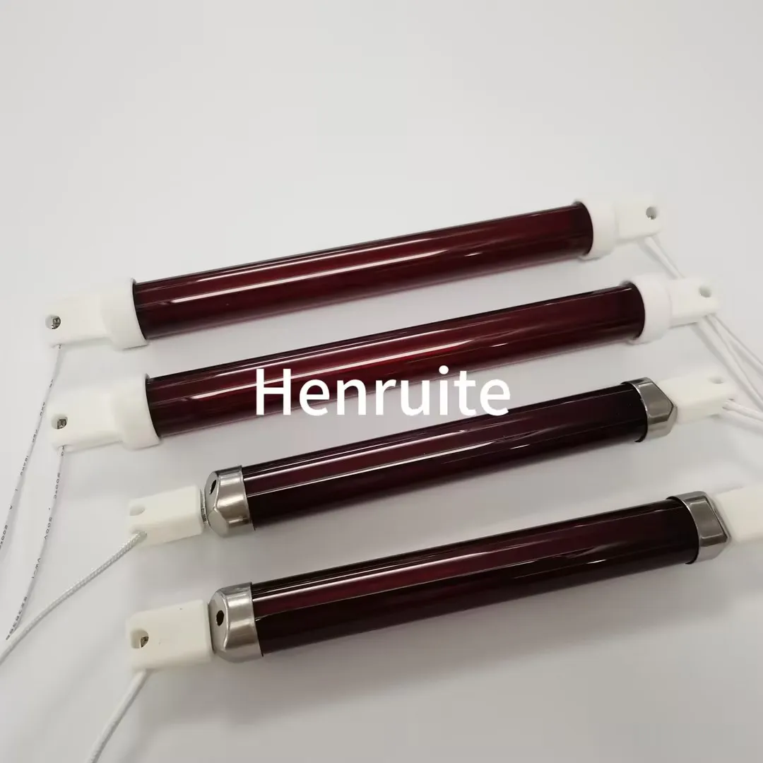 Jacketed Ruby Tube 19mm530mm1500w Halogen Lamps Quartz Infrared Heating Lamps For Car Painting