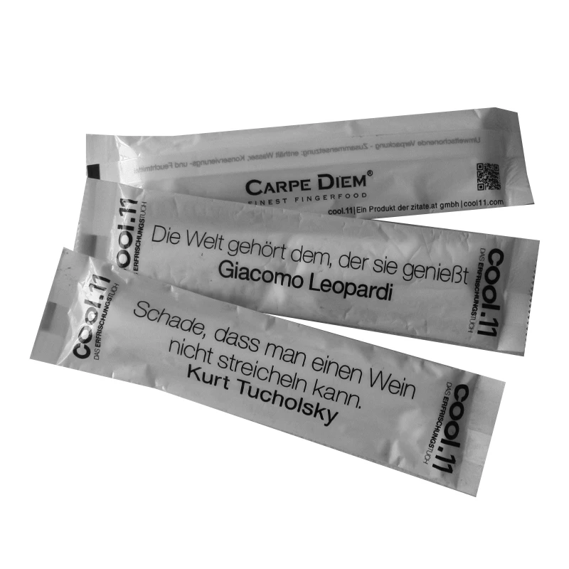 Wholesale nonwoven technics and  cleaning use refresh wet wipe for restaurant and hotel