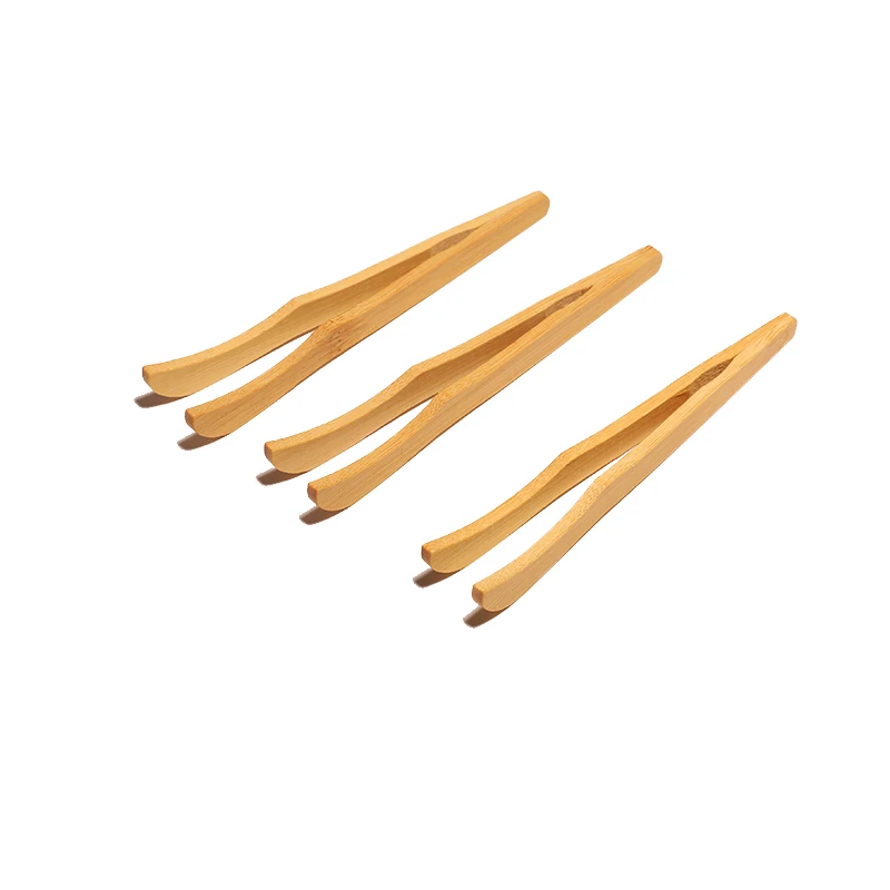 Bamboo Toaster Tongs Bamboo Teaware Tea Clip Wood Toast Tong Reusable Wooden Tong for Kitchen