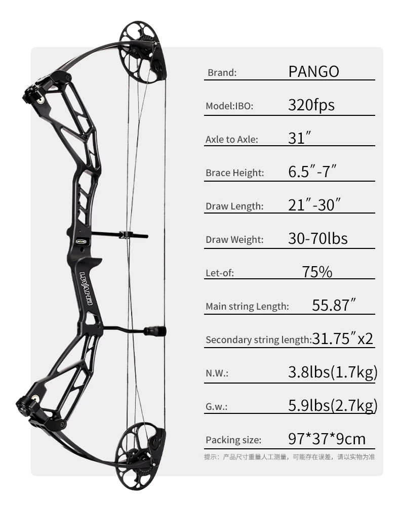 LWANO Archery Compound bow and arrow Set hunting right hand bow 30-70lbs outdoor shooting competition bow and arrow set