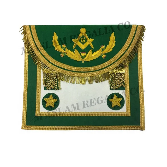 Past master grand District officer Apron | Hand Embroidery Leather Apron