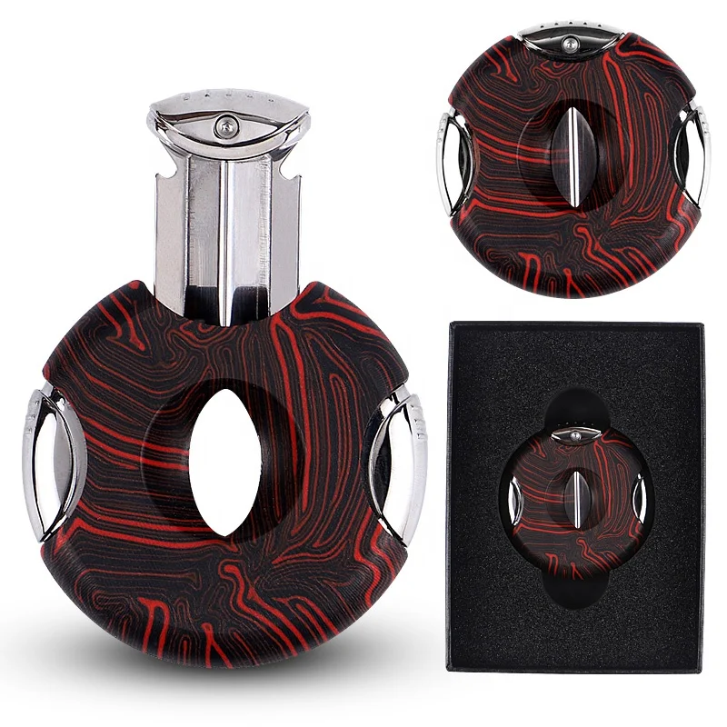 Карманный Круглый Мини-нож для сигар резак сплав цинка Ручка G10 полуавтоматический