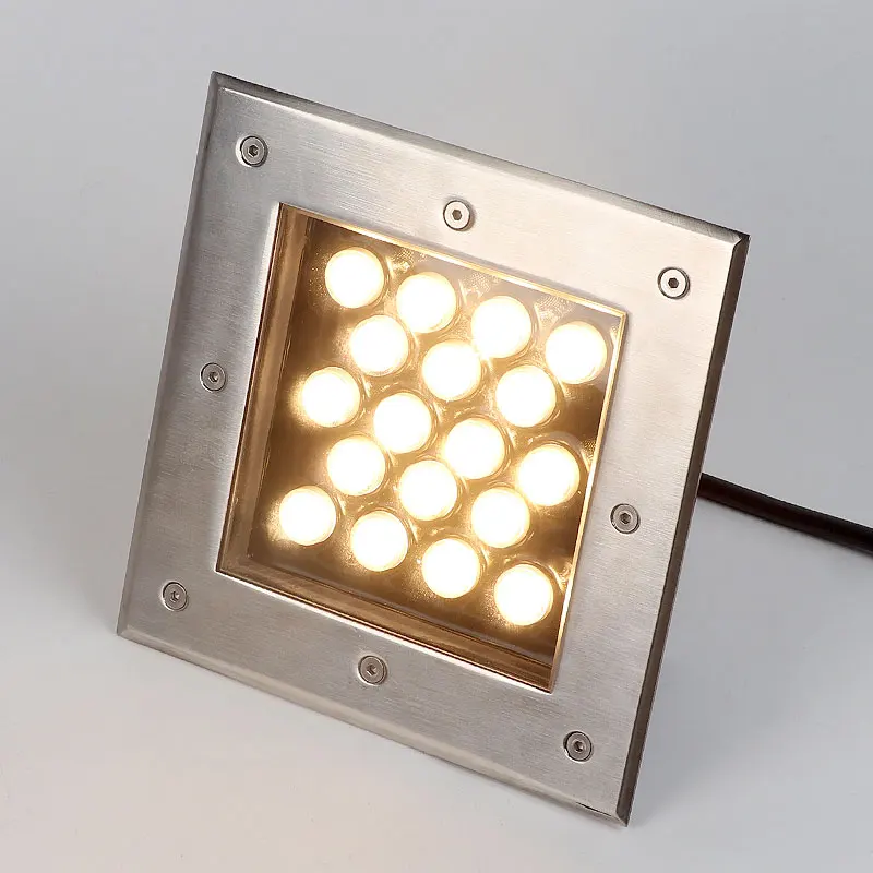 Square Outdoor Waterproof Ip66 Led Underground Lamp Garden Recessed In Ground Lighting