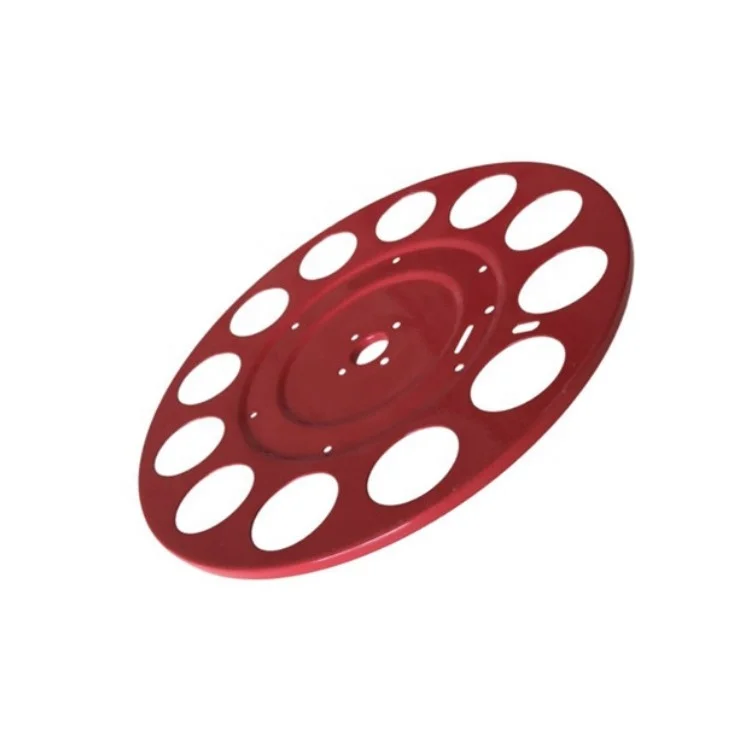 Custom Steel Fabrication Service OEM Red Powder Coating Sheet Metal Punching Deep Drawing Stamping Flange