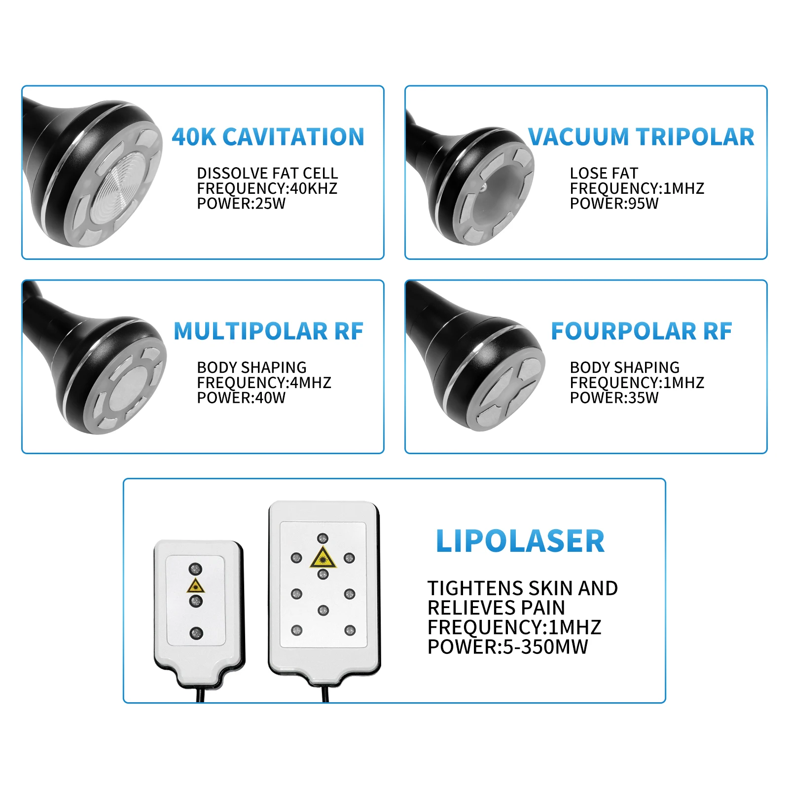 Newest 40K Cavitation Machine Vacuum System Slim Body