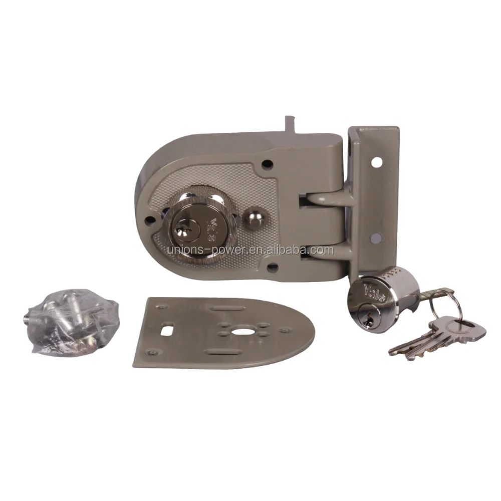Ferreteria Cerradura De Sobreponer Meixco Brass Rim Lock Jimmy Proof Cylinder Deadbolt Lock