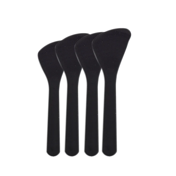 Wholesale low price black Y shaped skincare spatula face cream makeup plastic  applicator