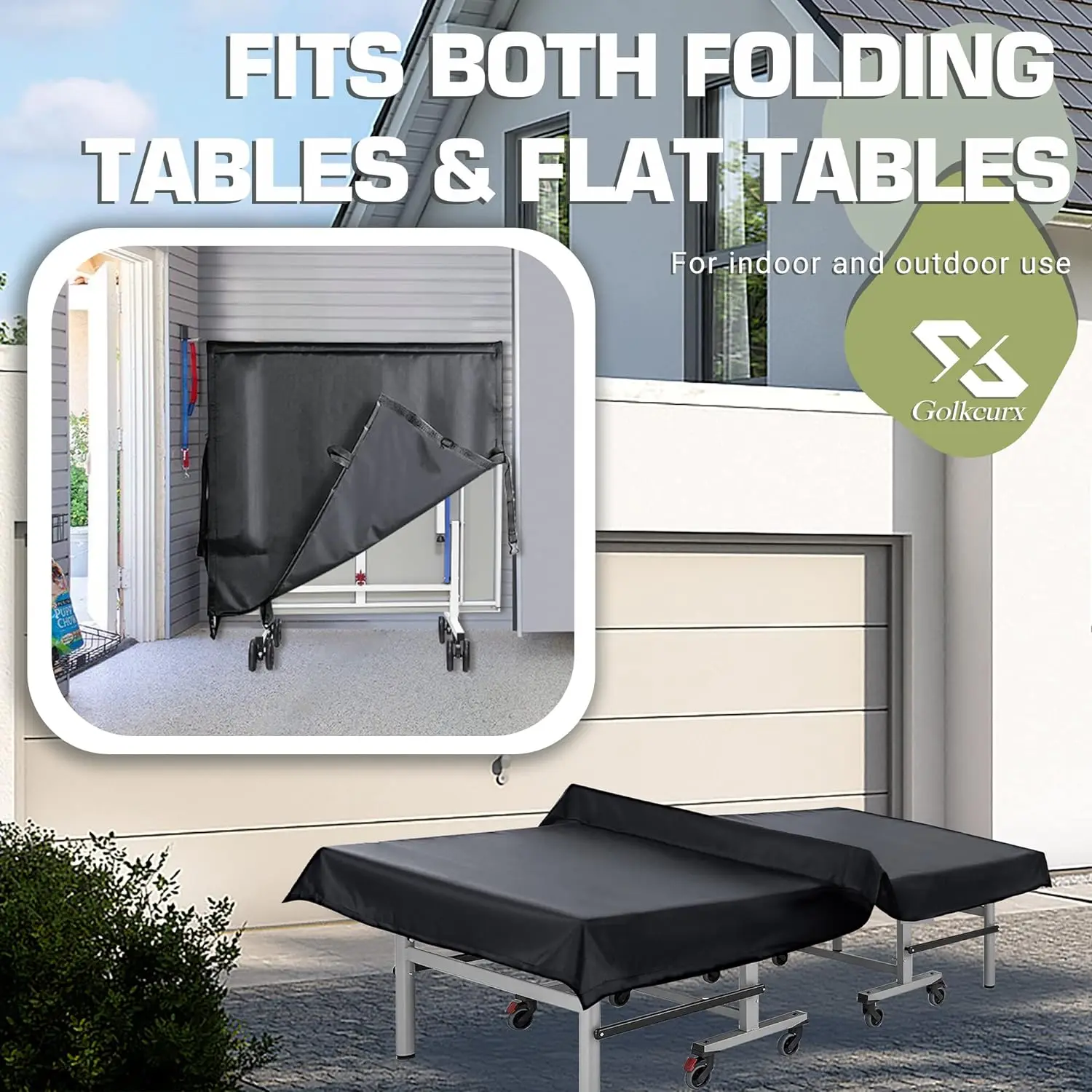 Table Cover Table Tennis Cover Waterproof Sunproof Indoor & Outdoor Fits Universal 9x5 FT Tables