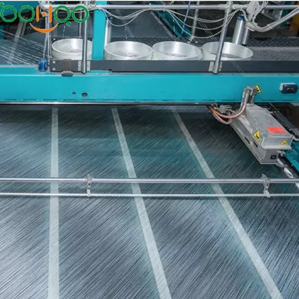 Biaxial 600gsm(+45/-45)Fiberglass fabric+300 stitching combo mat Roll width 1270mm for composites FRP vacuum infusion process