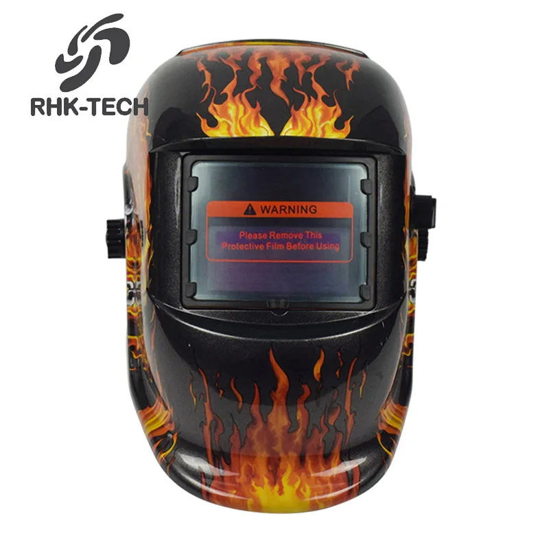 RHK TECH Factory Популярные противопожарные дизайнерские наклейки с черепом на солнечной батарее автоматическим затемнением сварочный