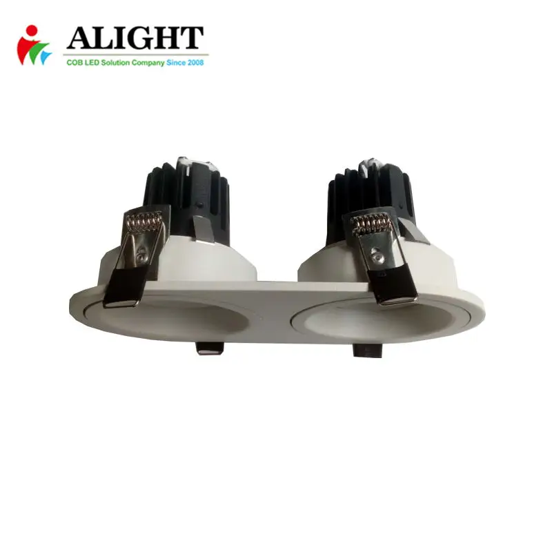 
Promotion COB Round Black White gold Recessed Ceiling light LED Mini spotlight 9W*2 