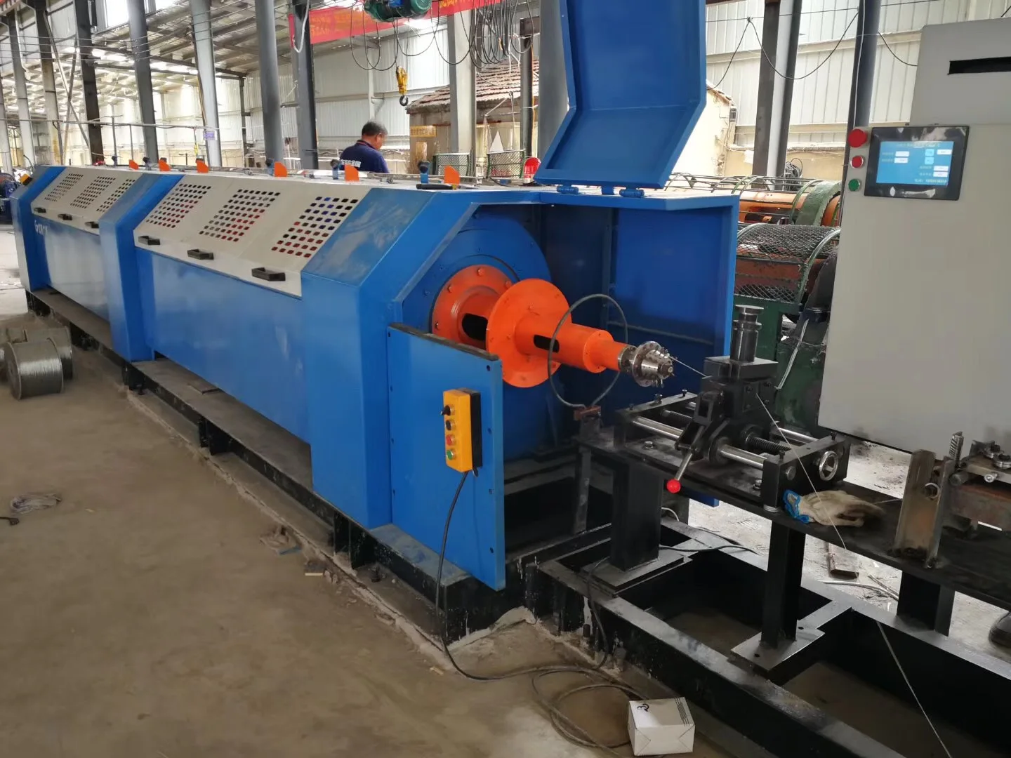 High speed bearings type 300mm tubular stranding wire rope machine made in china