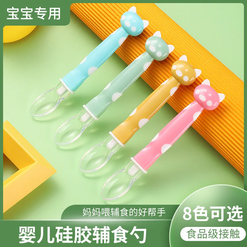 Silicone Baby Spoon Feeding Training Spoon for Baby Safety Feeding Infant Spoon For Children Kids Utensils Baby Cheap Stuff
