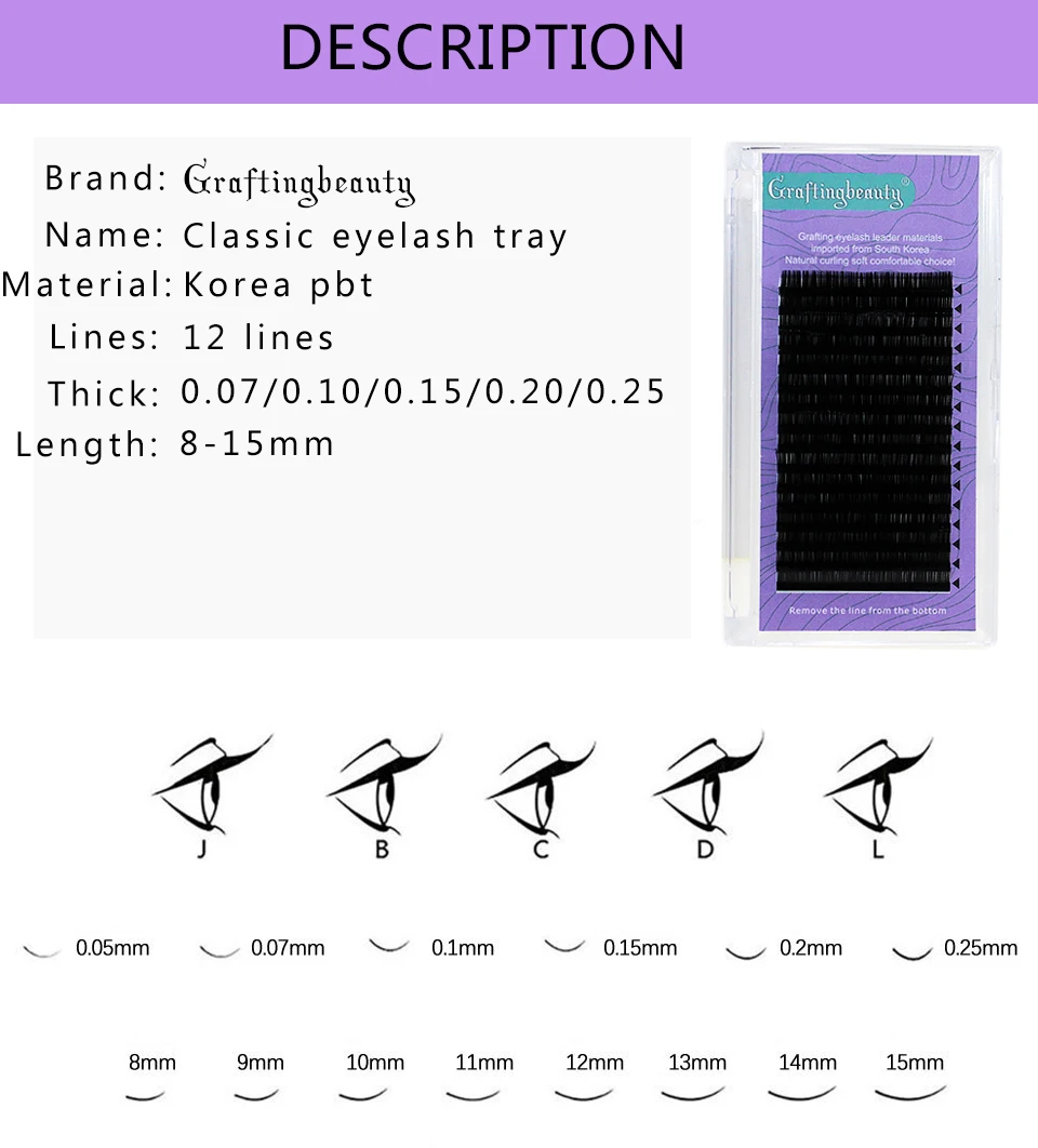 Individual Eyelash Extensions Supplies Wholesale Volume False eyelashes extension lash trays