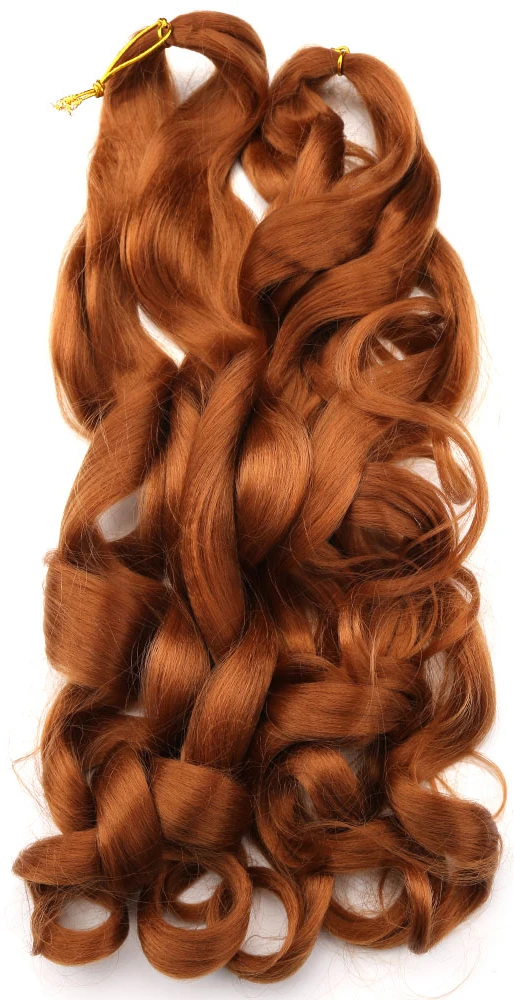 Hot Sell Customized French Curly Wavy Synthetic Hair Extension Ocean Deep Wave Spiral Curl Loose Body Wave Braiding Hair