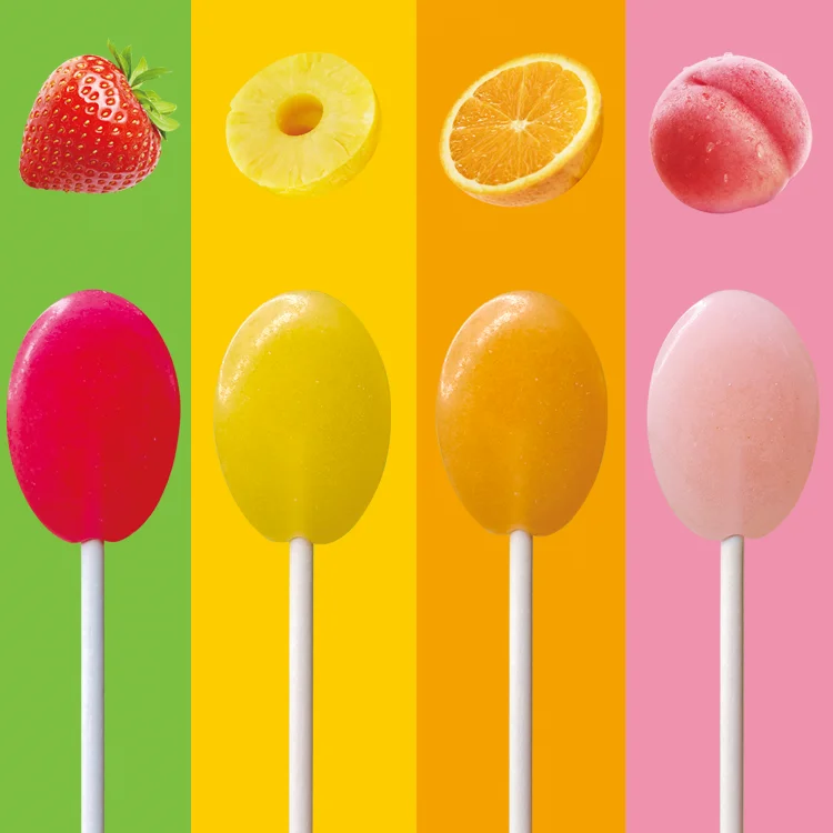 Juice lollipops Assorted candy lollipops bulk xylitol Lollipops