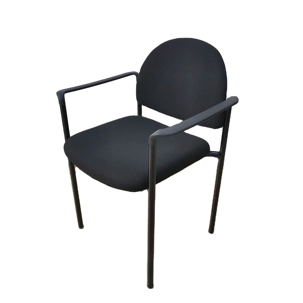 Foshan Cheap Leather Office Meeting Room Visitor Waiting Guest Chair without Wheels