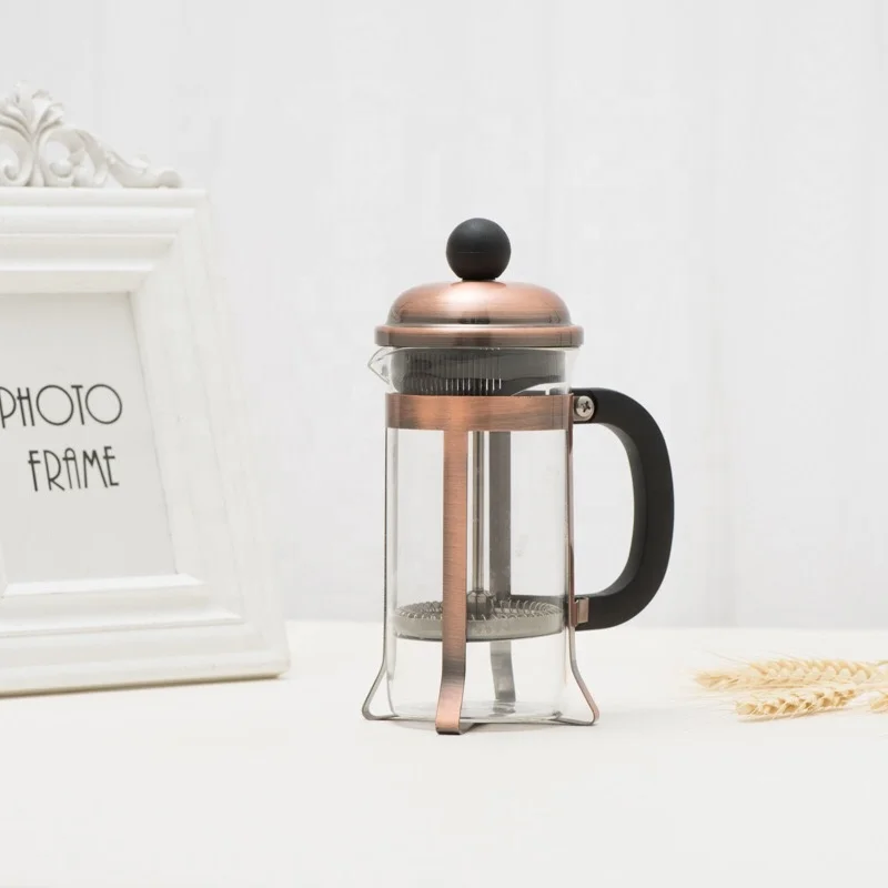 stainless steel electroplating rose gold french press coffee maker coppee pot for office&kitchen&bar coffee maker