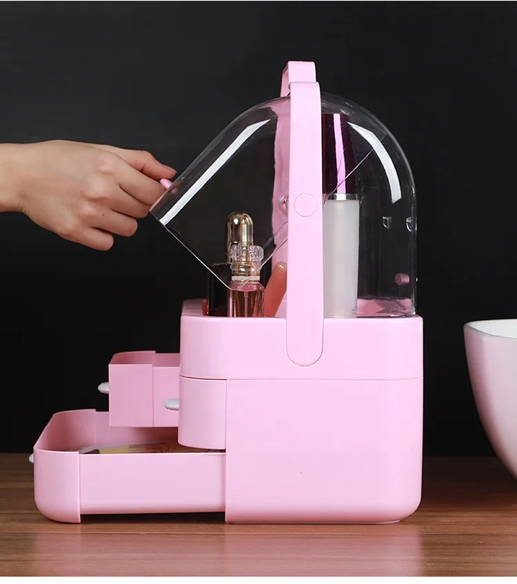 
In Stock China home Modern style makeup organiser cosmetic storage capsule box 