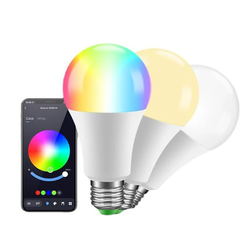 E27 9W led intelligent color-changing bulb app control RGB bulb light speaker