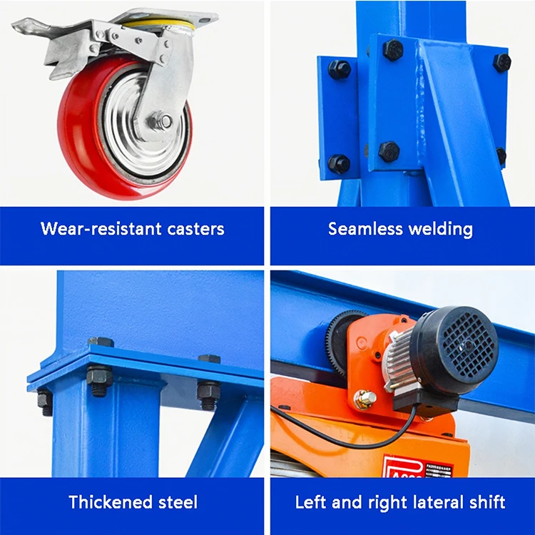 Mobile Portable Gantry Crane Price Single Girder Gantry Crane With Electric Chain Hoist
