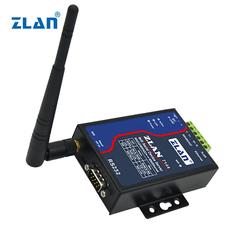 ZLAN7144 high speed serial port RS232 RS485 RS422 to Wifi converter
