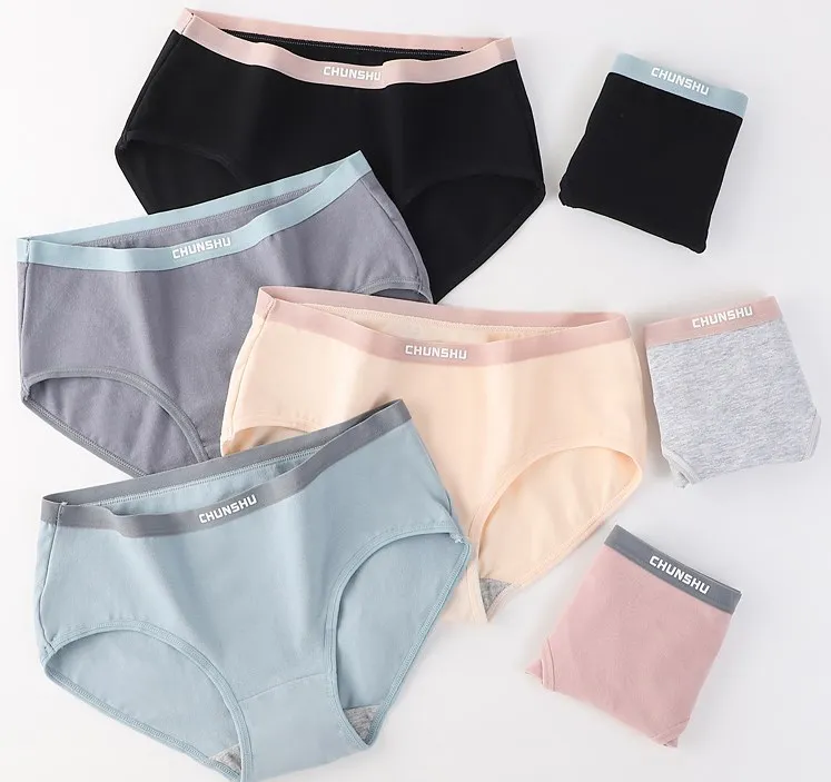 Factory Supply Teenage Cotton Mid-rise Panty for Young Girl Comfort Anti-Bacterial Physiological Underpants Girls Panties