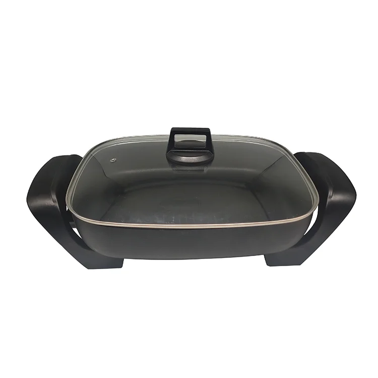 Wholesale OEM Best Price Korean Fashionable Electric Pan Dishwasher Safe Non-stick Black Electric Skillet