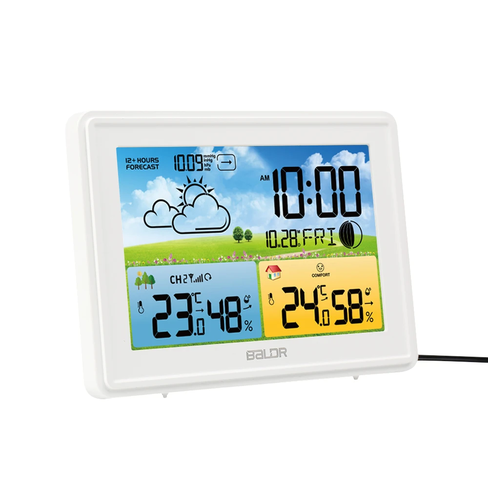 BALDR B0359 цифровой RCC радиоуправляемая Метеостанция гигрометр термометр будильник