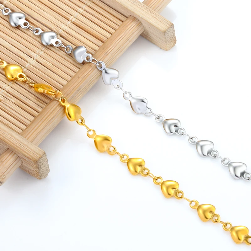 New Design Gothic Heart Shape Chain for Women Waterproof Metal Stainless Steel Chains For Gifts Jewelry Making