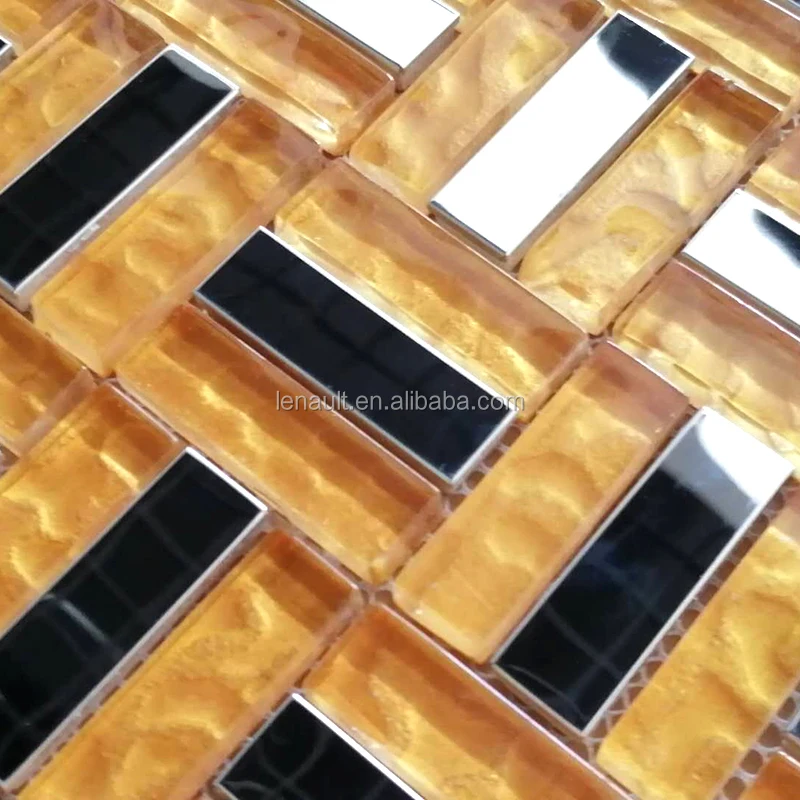 Cheap Glass Mix Metal Mosaic