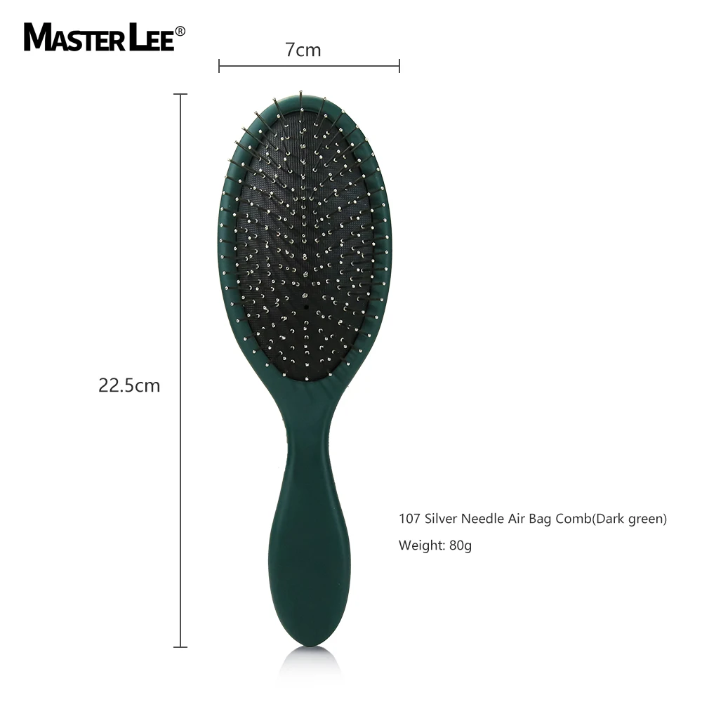 Masterlee Soft Matte Finish ABS Hair Brush Massage New Metal Pins Air Cushion Dual Colours Hair Brush