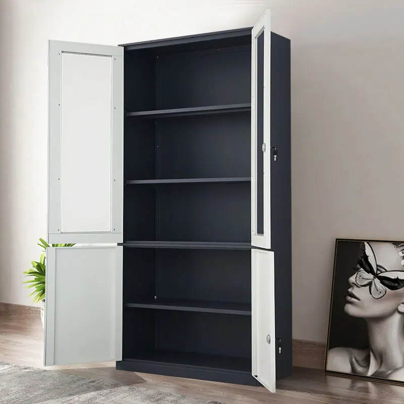 Luoyang Fenglong file cabinet Hospital Metal Instrument Storage wardrobe cupboard 2 drawers steel wardrobe