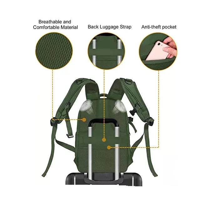 Customized Camera Backpack, DSLR/SLR/Mirrorless Photography Camera Bag 15-16 inch Waterproof Hardshell Case with Tripod Holder