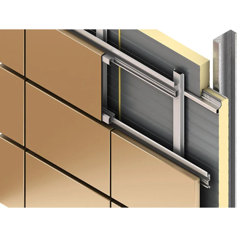 Wainscoting Panels Exterior Wall Rose Gold Copper Composite Panels Brushed Bronze For Wall Cladding Outdoor