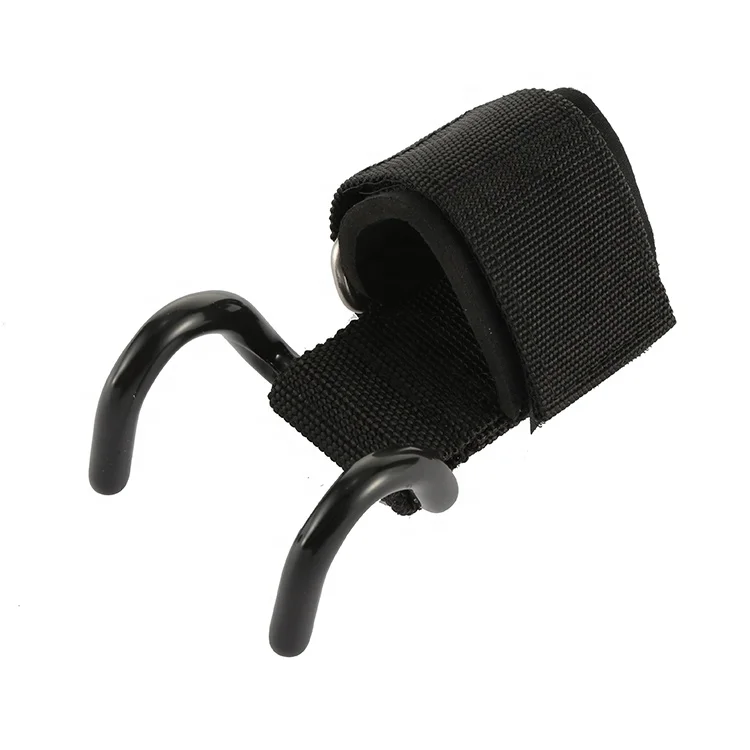 Weightlifting Hook Training Gym Grips Straps Bandage Gloves Fitness Steel Hand Bar Hooks
