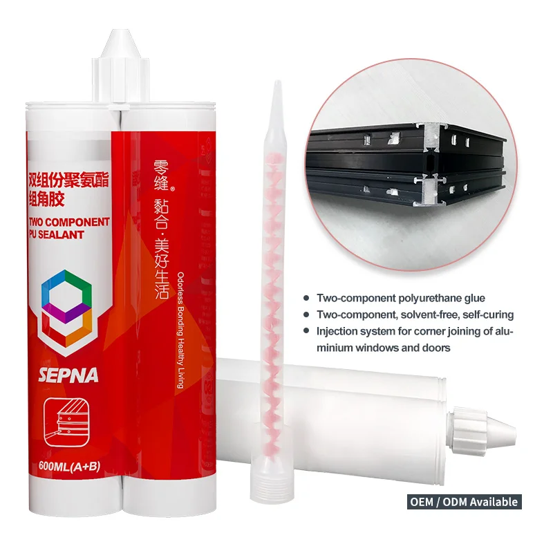two components polyether urethane bonding glue sealant for Aluminum door and window corner connection