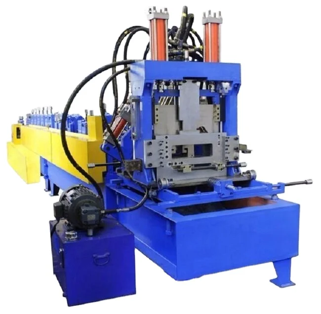 Automatic Quickly Change Steel Frame Channel CZ Purlin Roll Forming Machine Punch Holes C Z Purlin Roll Forming Machine