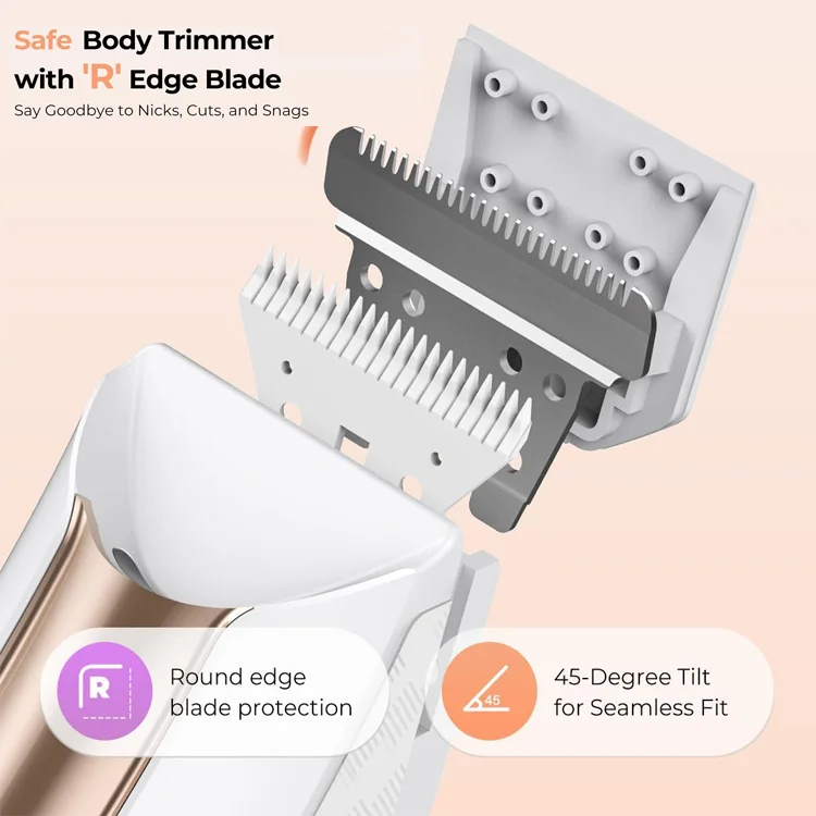 PRITECH Washable Fully Body bikini trimmer waterproof Shaver 6500rpm Groin Hair Trimmer for Face Beard