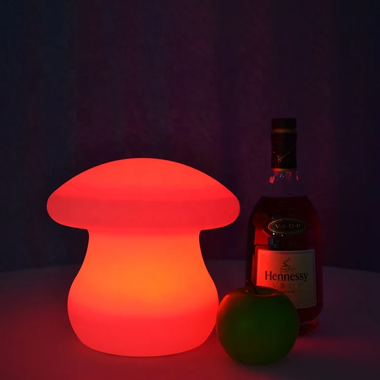 Mushroom shape battery operated night light portable indoor desk lamp cordless LED table lamp outdoor waterproof lamp