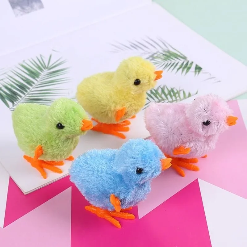 
New Fashion Chick Clockwork Toy Creative Baby Chick Plush Toy A Running Chick Baby Mini Wind-up Plush Toys 