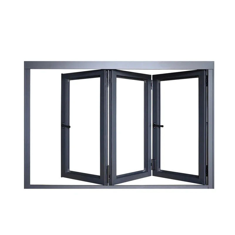 Aluminum alloy double glazed windows folding glass window